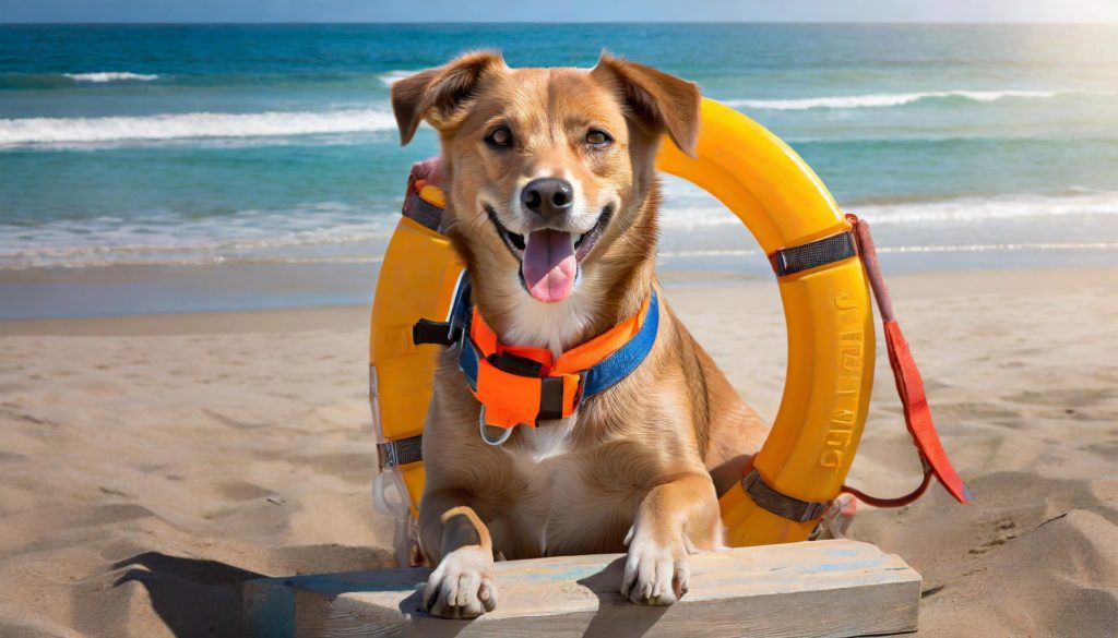 Beach Dog Fun Safety