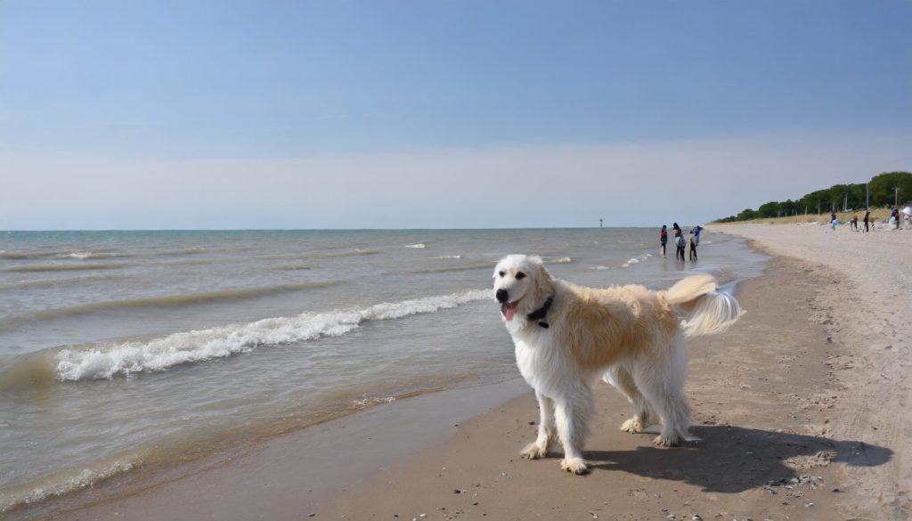 Montrose Dog Beach, Illinois, USA